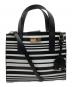 Kate Spade（ケイトスペード）の古着「ボーダー2WAYバッグ」｜ブラック×ホワイト