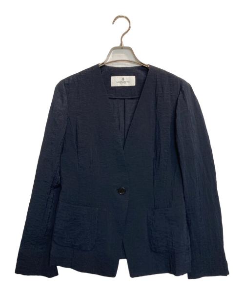 MORABITO（モラビト）MORABITO (モラビト) ノーカラージャケット ネイビー サイズ:38の古着・服飾アイテム