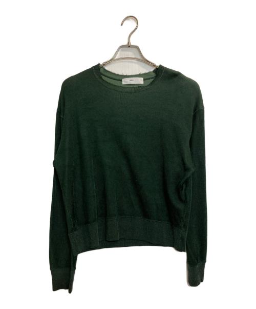 TOGA VIRILIS（トーガ ビリリース）TOGA VIRILIS (トーガ ビリリース) ダメージ加工ニット グリーン サイズ:44の古着・服飾アイテム