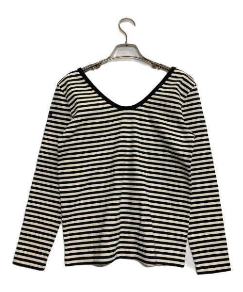 Le minor（ルミノア）Le minor (ルミノア) Noble (ノーブル) ボーダーカットソー ブラック×アイボリー サイズ:1の古着・服飾アイテム