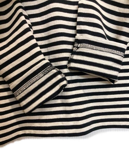 Le minor（ルミノア）Le minor (ルミノア) Noble (ノーブル) ボーダーカットソー ブラック×アイボリー サイズ:1の古着・服飾アイテム