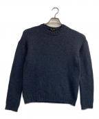 DRAWERドゥロワー）の古着「エルボーパッチカシミヤニット」｜ネイビー