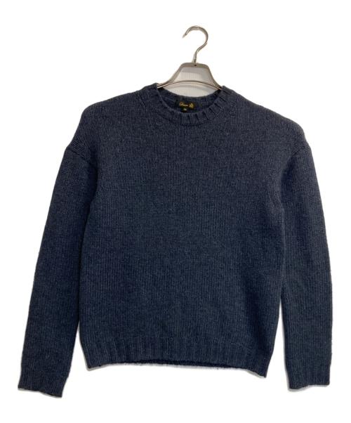 DRAWER（ドゥロワー）Drawer (ドゥロワー) エルボーパッチカシミヤニット ネイビー サイズ:38の古着・服飾アイテム