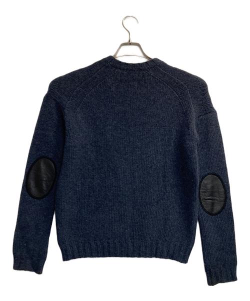 DRAWER（ドゥロワー）Drawer (ドゥロワー) エルボーパッチカシミヤニット ネイビー サイズ:38の古着・服飾アイテム