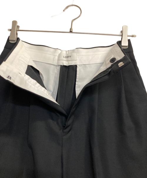 LOEFF（ロエフ）LOEFF (ロエフ) ワイドスラックストラウザー ネイビー サイズ:1の古着・服飾アイテム