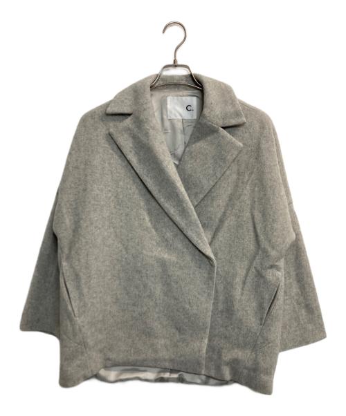 C+（シー）C+ (シー) メルトンジャケット グレー サイズ:38の古着・服飾アイテム