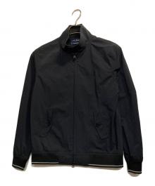 FRED PERRY×BEAMS（フレッドペリー×ビームス）の古着「Nylon Harrington Jacket / ナイロンハリントンジャケット」｜ブラック