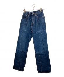 soduk（スドーク）の古着「パネルワークデニムパンツ」｜インディゴ