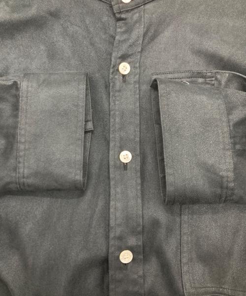 Traditional Weatherwear（トラディショナルウェザーウェア）Traditional Weatherwear (トラディショナルウェザーウェア) エコスウェードベルテッドバンドカラーシャツワンピース ブラック サイズ:-の古着・服飾アイテム