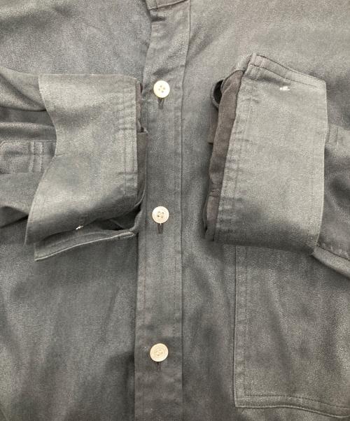 Traditional Weatherwear（トラディショナルウェザーウェア）Traditional Weatherwear (トラディショナルウェザーウェア) エコスウェードベルテッドバンドカラーシャツワンピース ブラック サイズ:-の古着・服飾アイテム