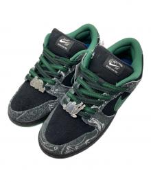 NIKE×There Skateboards（ナイキ×ゼアスケートボード）の古着「DUNK LOW QS "Anthracite and Gorge Green" / ダンクロー」｜ブラック×グリーン