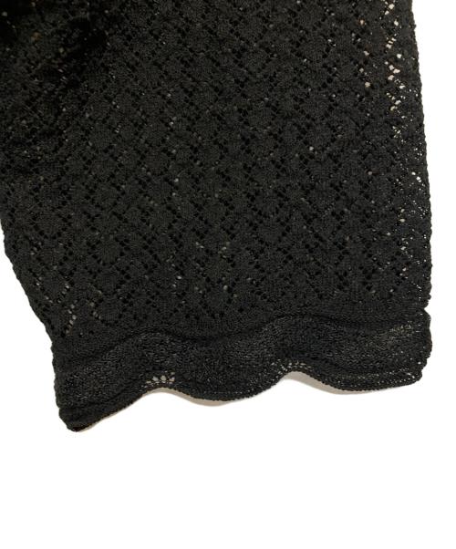 CASA FLINE（カーサフライン）CASA FLINE (カーサフライン) オーガニックコットンレースニットドレス ブラック サイズ:Ｆの古着・服飾アイテム