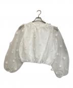 HIANDハイアンド）の古着「チュールブラウス」｜ホワイト