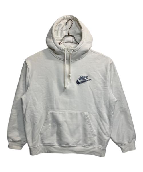 SUPREME（シュプリーム）Supreme (シュプリーム) NIKE (ナイキ) 21SS Half Zip Hooded Sweatshirt / ハーフジップフーデッドスウェット ホワイト サイズ:Ｌの古着・服飾アイテム