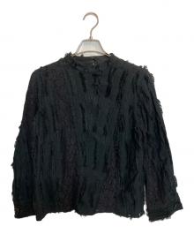 AKIRA NAKA（アキラナカ）の古着「レースコンビネーションブラウス」｜ブラック