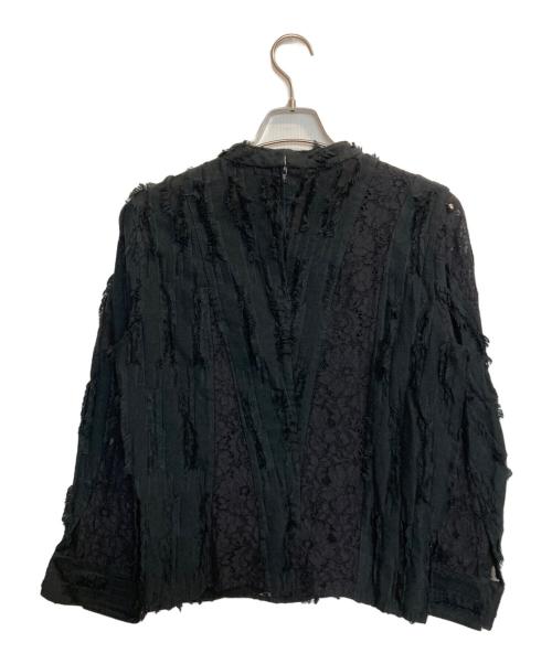 AKIRA NAKA（アキラナカ）AKIRA NAKA (アキラナカ) レースコンビネーションブラウス ブラック サイズ:38の古着・服飾アイテム