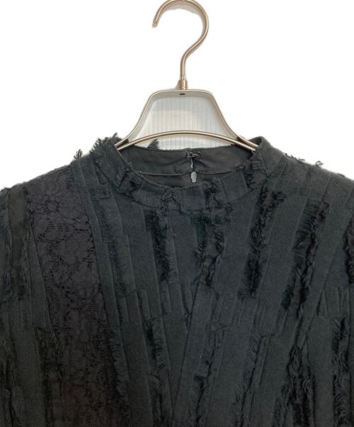 AKIRA NAKA（アキラナカ）AKIRA NAKA (アキラナカ) レースコンビネーションブラウス ブラック サイズ:38の古着・服飾アイテム