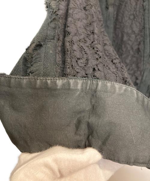 AKIRA NAKA（アキラナカ）AKIRA NAKA (アキラナカ) レースコンビネーションブラウス ブラック サイズ:38の古着・服飾アイテム