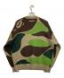 A BATHING APE (ア ベイシング エイプ) MEGA ABC CAMO KNIT CREWNECK SWEATSHIRT / メガカモニットクルーネック ブラウン×カーキ サイズ:L：20000円