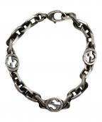 GUCCIグッチ）の古着「インターロッキングチェーンブレスレット」｜シルバー