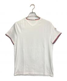 MONCLER（モンクレール）の古着「MAGLIA SCOLLO A V / VネックTシャツ」｜ホワイト