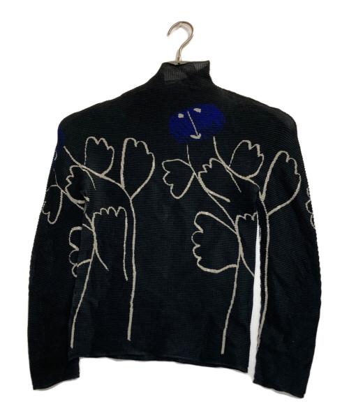 me ISSEY MIYAKE（ミーイッセイ ミヤケ）me ISSEY MIYAKE (ミーイッセイ ミヤケ) プリーツカットソー ブラック サイズ:記載なしの古着・服飾アイテム