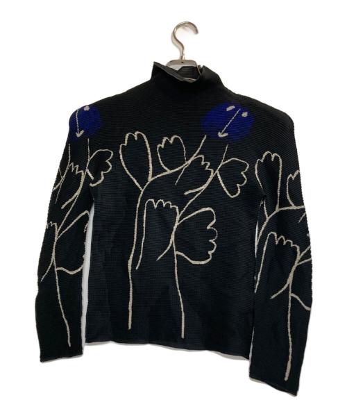 me ISSEY MIYAKE（ミーイッセイ ミヤケ）me ISSEY MIYAKE (ミーイッセイ ミヤケ) プリーツカットソー ブラック サイズ:記載なしの古着・服飾アイテム