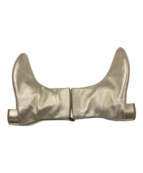 repetto（レペット）repetto (レペット) ローヒールブーツ ゴールド サイズ:371/2の古着・服飾アイテム