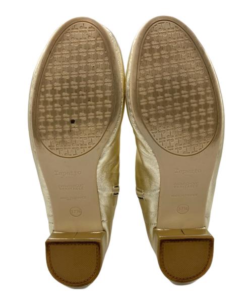 repetto（レペット）repetto (レペット) ローヒールブーツ ゴールド サイズ:371/2の古着・服飾アイテム