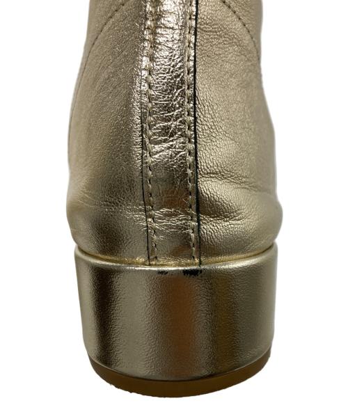 repetto（レペット）repetto (レペット) ローヒールブーツ ゴールド サイズ:371/2の古着・服飾アイテム