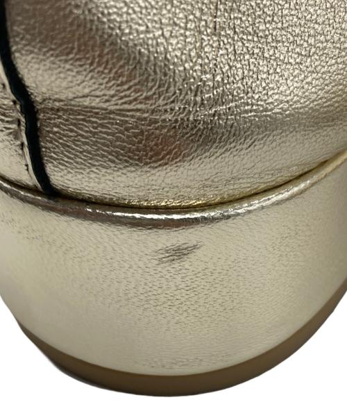 repetto（レペット）repetto (レペット) ローヒールブーツ ゴールド サイズ:371/2の古着・服飾アイテム