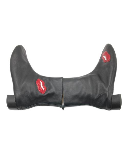 repetto（レペット）Repetto (レペット) リップモチーフローヒールブーツ ブラック サイズ:39の古着・服飾アイテム