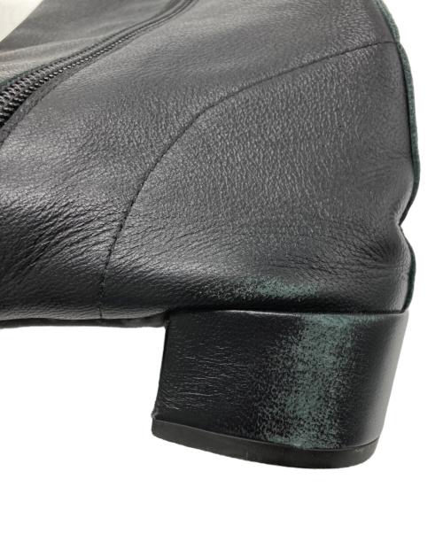 repetto（レペット）Repetto (レペット) リップモチーフローヒールブーツ ブラック サイズ:39の古着・服飾アイテム