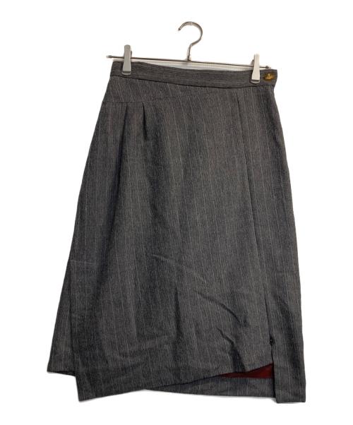 Vivienne Westwood（ヴィヴィアンウエストウッド）Vivienne Westwood (ヴィヴィアンウエストウッド) ウールブレンドスカート グレー サイズ:42の古着・服飾アイテム