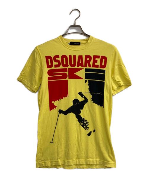 DSQUARED2（ディースクエアード）DSQUARED2 (ディースクエアード) 半袖カットソー イエロー サイズ:Ｓの古着・服飾アイテム