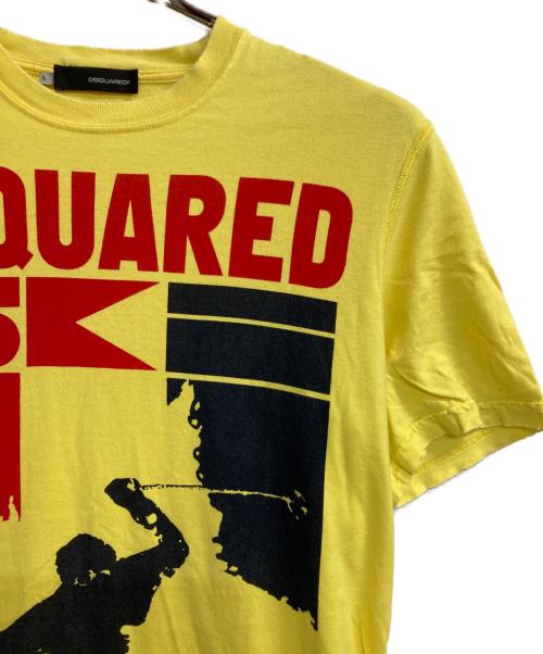 DSQUARED2（ディースクエアード）DSQUARED2 (ディースクエアード) 半袖カットソー イエロー サイズ:Ｓの古着・服飾アイテム