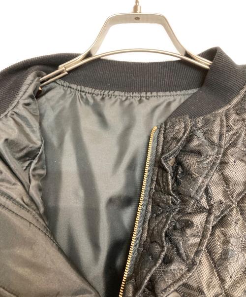 OBLI（オブリ）OBLI (オブリ) レースフリルブルゾン ブラック サイズ:不明（実寸サイズをご確認下さい）の古着・服飾アイテム