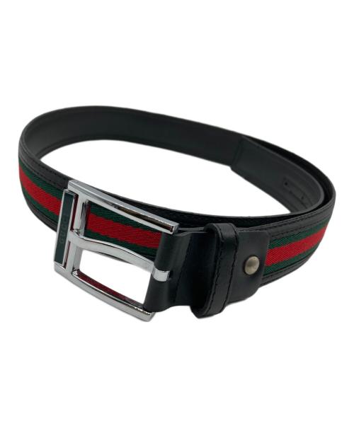 GUCCI（グッチ）GUCCI (グッチ) レザーベルト ブラックの古着・服飾アイテム