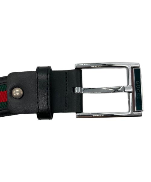 GUCCI（グッチ）GUCCI (グッチ) レザーベルト ブラックの古着・服飾アイテム