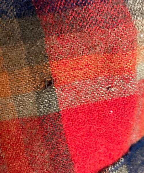 PENDLETON（ペンドルトン）PENDLETON (ペンドルトン) ウールオープンカラーシャツ ネイビー×レッド サイズ:Ｍの古着・服飾アイテム