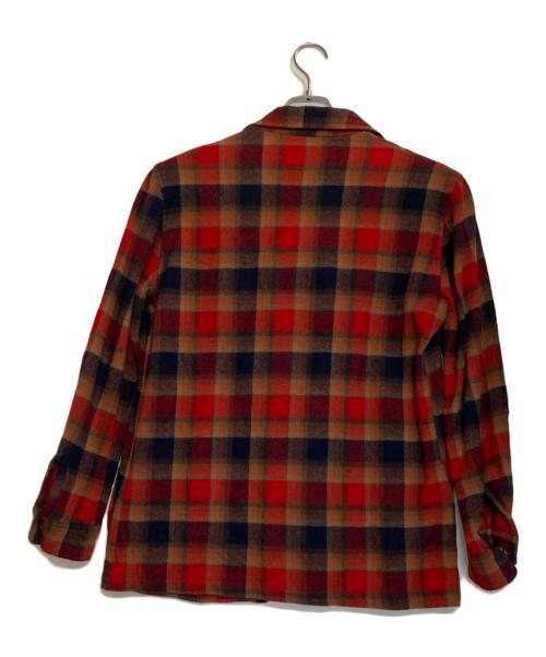 PENDLETON（ペンドルトン）PENDLETON (ペンドルトン) ウールオープンカラーシャツ ネイビー×レッド サイズ:Ｍの古着・服飾アイテム