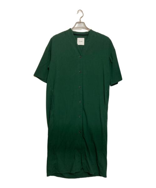 CLANE（クラネ）CLANE (クラネ) ショートスリーブコクーンワンピース グリーン サイズ:１の古着・服飾アイテム