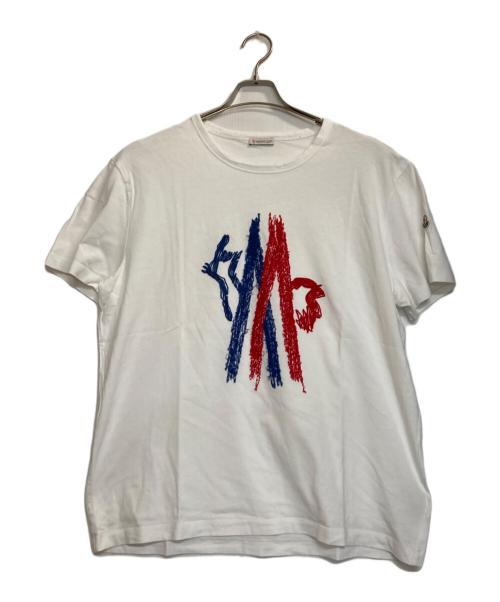 MONCLER（モンクレール）MONCLER (モンクレール) MAGLIA T-SHIRT ホワイト サイズ:ＸＸＬの古着・服飾アイテム