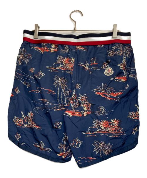 MONCLER（モンクレール）MONCLER (モンクレール) BOXER MARE/総柄ナイロンショートパンツ ネイビー サイズ:Ｌの古着・服飾アイテム
