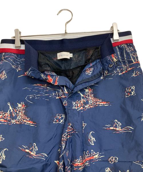 MONCLER（モンクレール）MONCLER (モンクレール) BOXER MARE/総柄ナイロンショートパンツ ネイビー サイズ:Ｌの古着・服飾アイテム