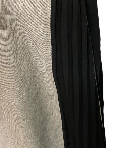 Snidel（スナイデル）Snidel (スナイデル) サイドプリーツバイカラーワンピ グレー×ブラック サイズ:00の古着・服飾アイテム