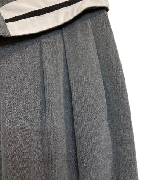 Snidel（スナイデル）Snidel (スナイデル) ウエストデザインワイドパンツ グレーの古着・服飾アイテム