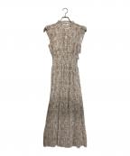 Snidelスナイデル）の古着「Sustainable20周年プリントワンピース」｜ベージュ×ホワイト