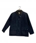 F.O.B FACTORYエフオービー ファクトリー）の古着「モールスキン ライディング ジャケット」｜ネイビー