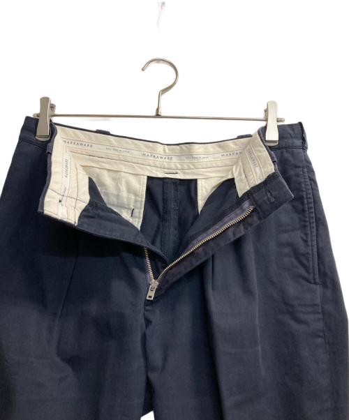 MARKAWARE（マーカウェア）MARKAWARE (マーカウェア) FRONT PLEATS PEGTOP ネイビー サイズ:3の古着・服飾アイテム